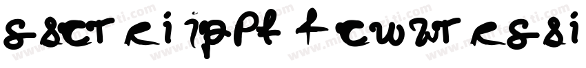 script cursive字体转换